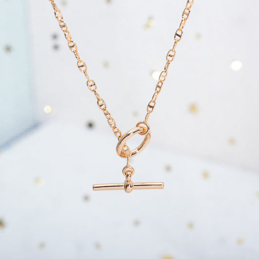 [LORA]ECHAPPEE NECKLACE PINK GOLD