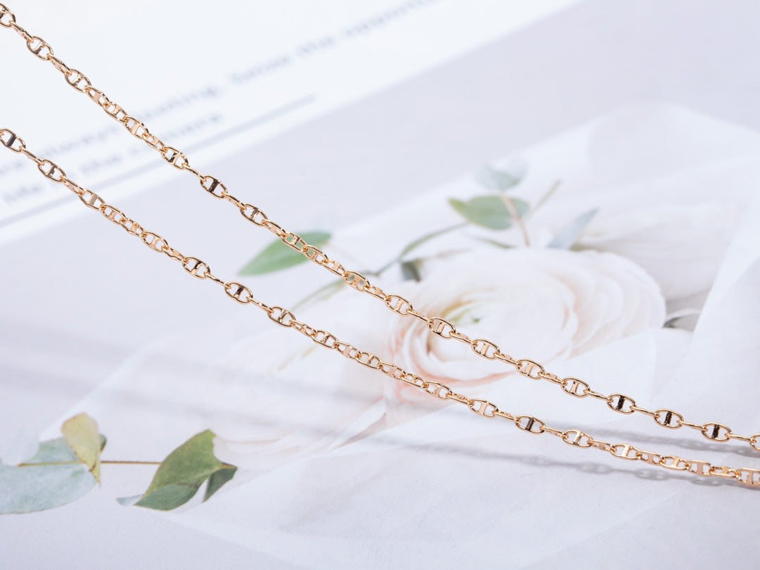 [LORA]ECHAPPEE NECKLACE PINK GOLD