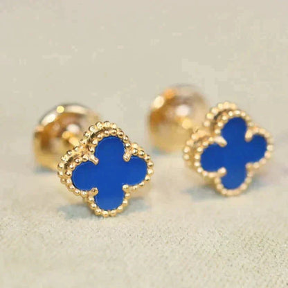 [LORA]CLOVER MINI 9.5MM TURQUOISE EARRINGS