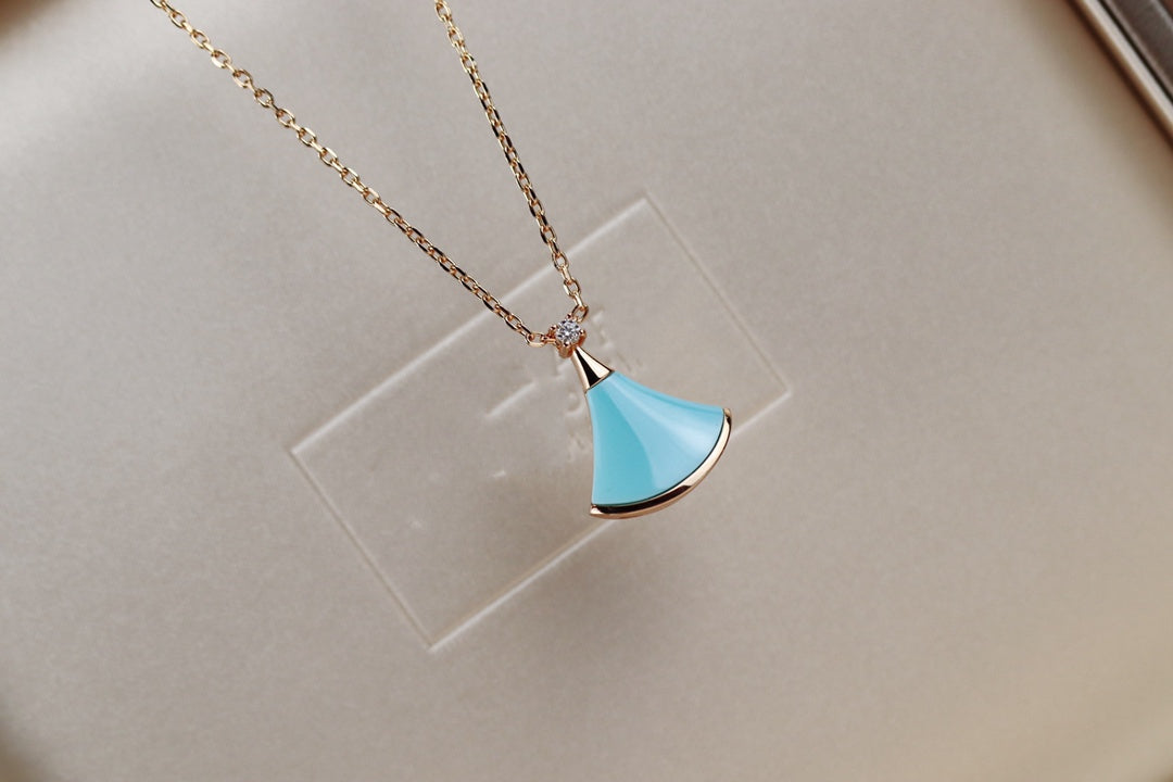 [LORA]DREAM NECKLACE TURQUOISE PINK GOLD