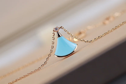 [LORA]DREAM NECKLACE TURQUOISE PINK GOLD