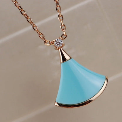 [LORA]DREAM NECKLACE TURQUOISE PINK GOLD