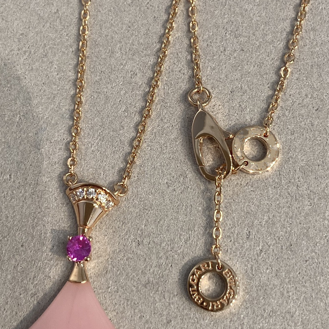 [LORA]DREAM NECKLACE PINK OPAL