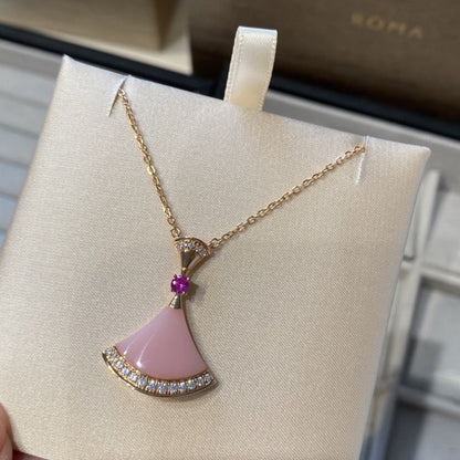 [LORA]DREAM NECKLACE PINK OPAL
