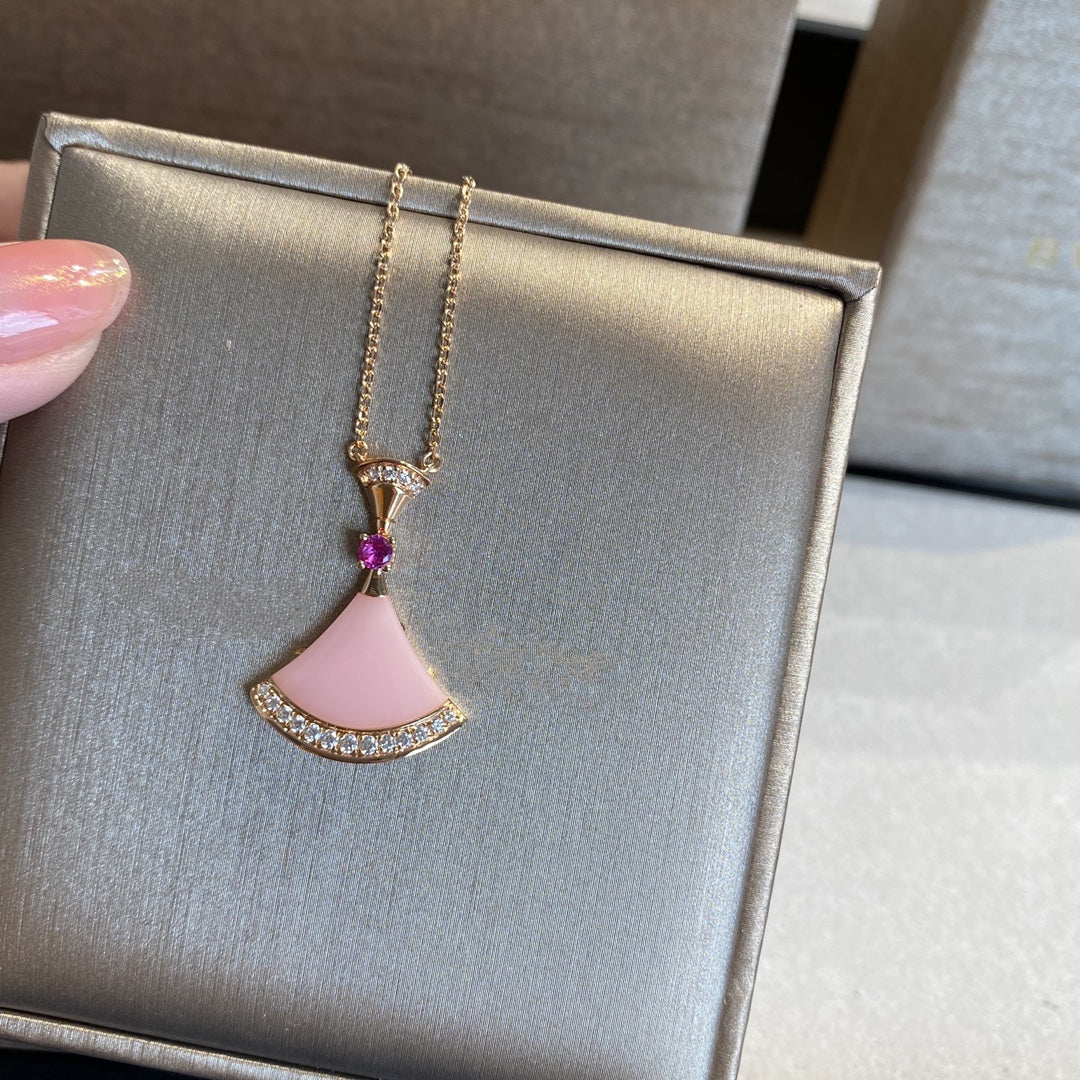 [LORA]DREAM NECKLACE PINK OPAL