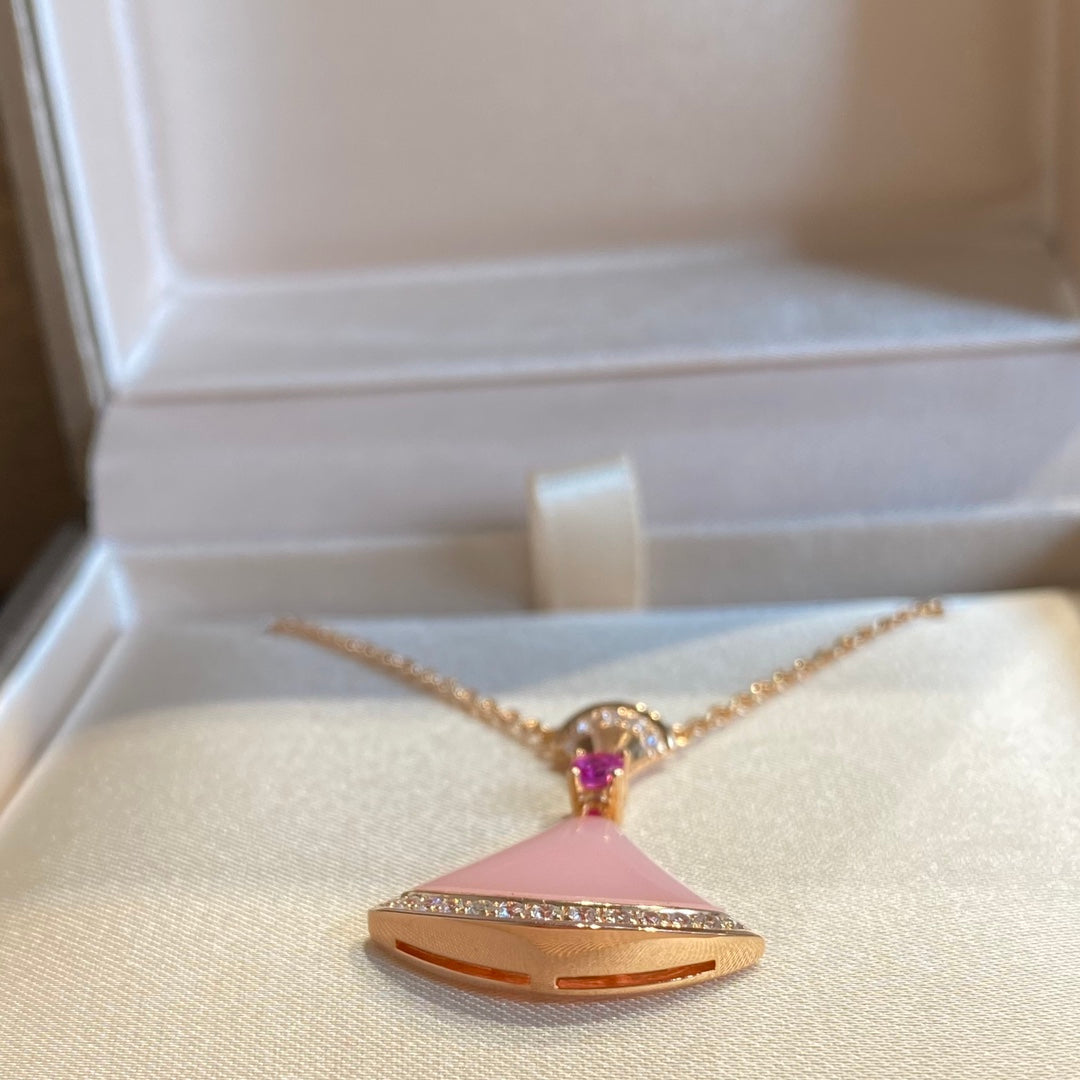 [LORA]DREAM NECKLACE PINK OPAL