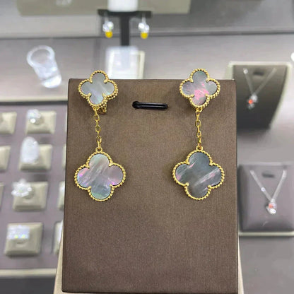 [Lora]CLOVER 2 MOTIFS  EARRINGS (MULTIPLE CHOICESC
