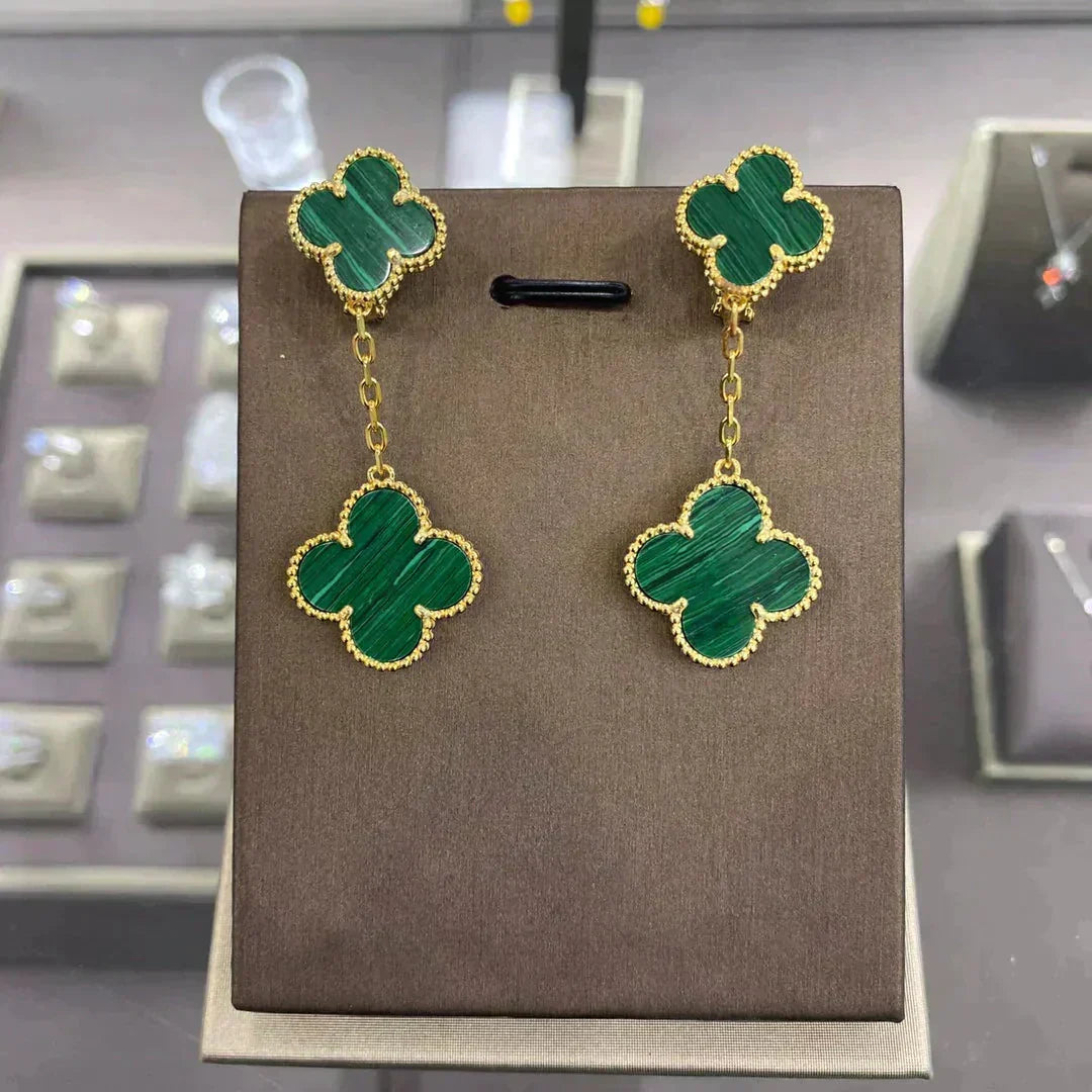 [Lora]CLOVER 2 MOTIFS  EARRINGS (MULTIPLE CHOICESC