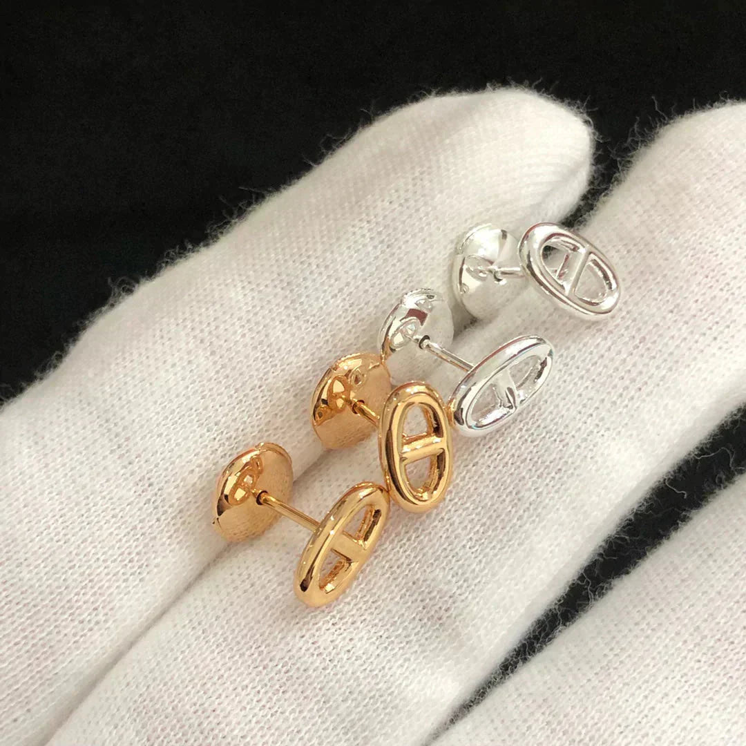 [LORA]CHAINE SMALL EARRINGS GOLD AND SILVER