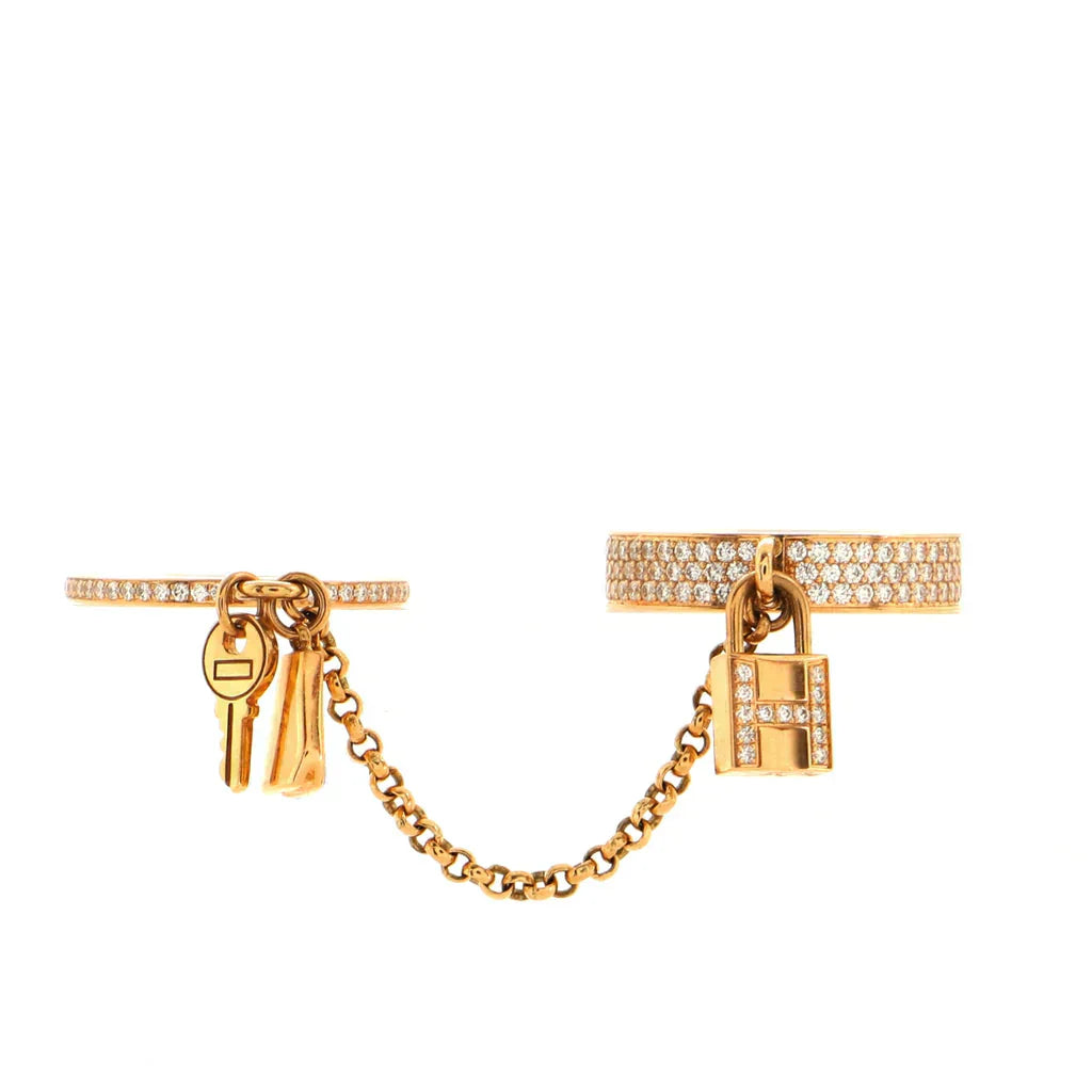 [LORA]HM KELLY CLOCHETTE DOUBLE RING IN  WITH DIAMONDS