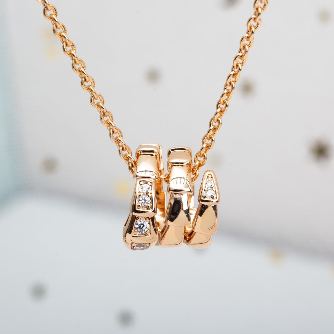 [LORA]SERPENTI PINK GOLD NECKLACE DIAMOND