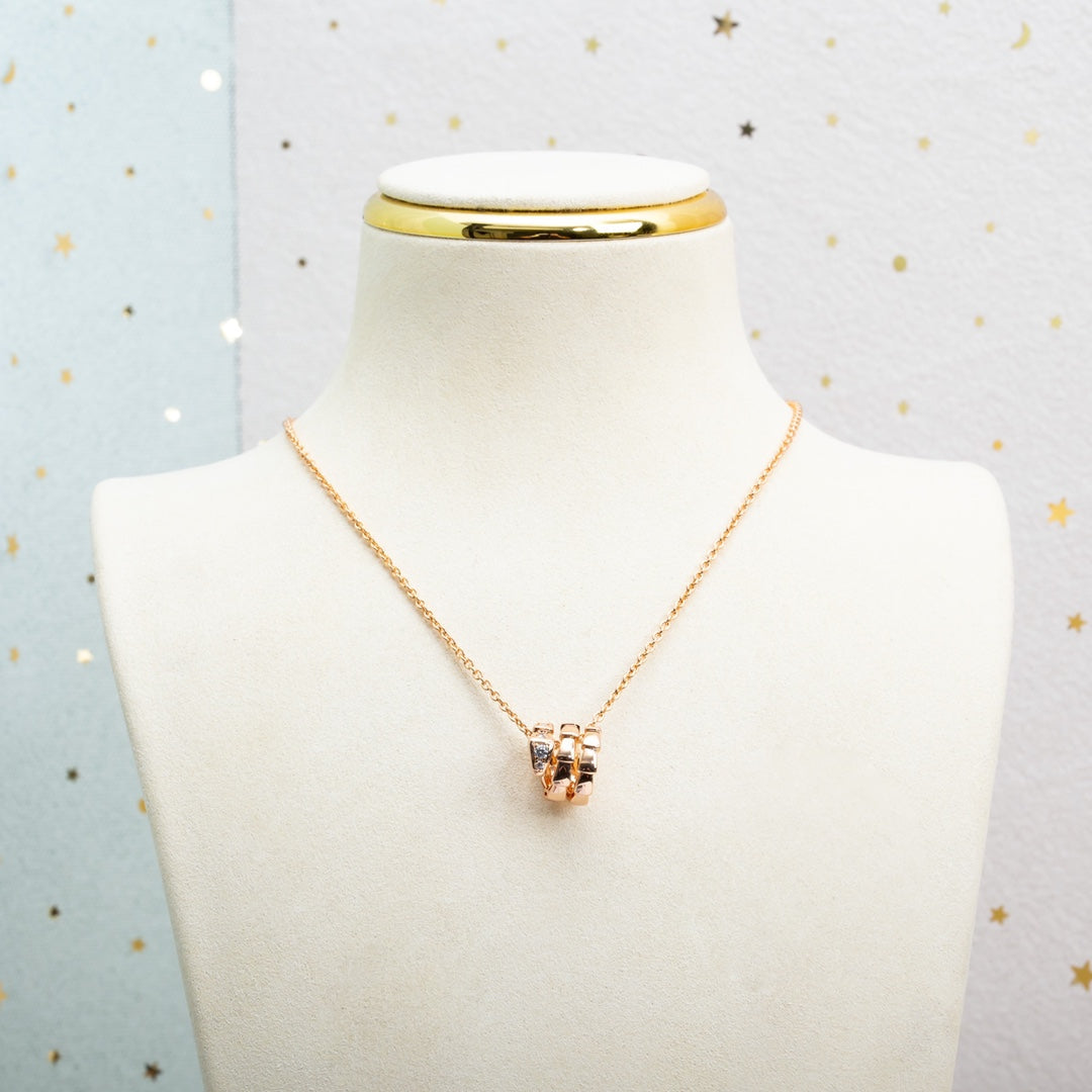 [LORA]SERPENTI PINK GOLD NECKLACE DIAMOND