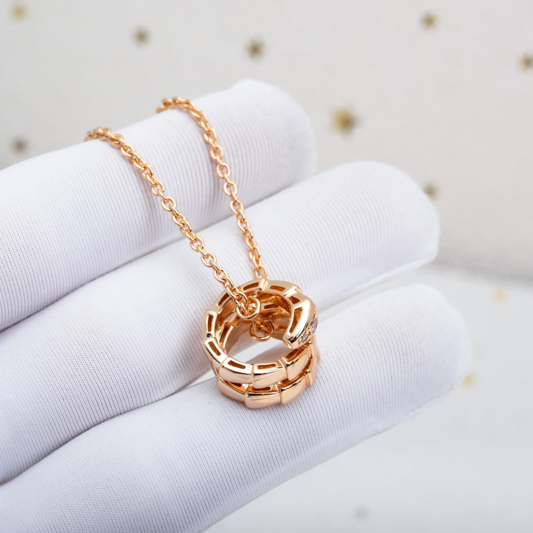 [LORA]SERPENTI PINK GOLD NECKLACE DIAMOND