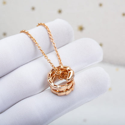 [LORA]SERPENTI PINK GOLD NECKLACE DIAMOND