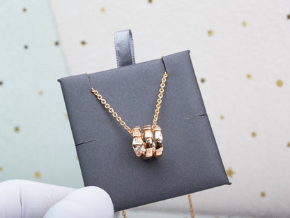 [LORA]SERPENTI PINK GOLD NECKLACE DIAMOND