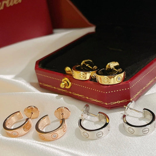 [LORA]LOVE EARRINGS 5.7MM 2 DIAMONDS