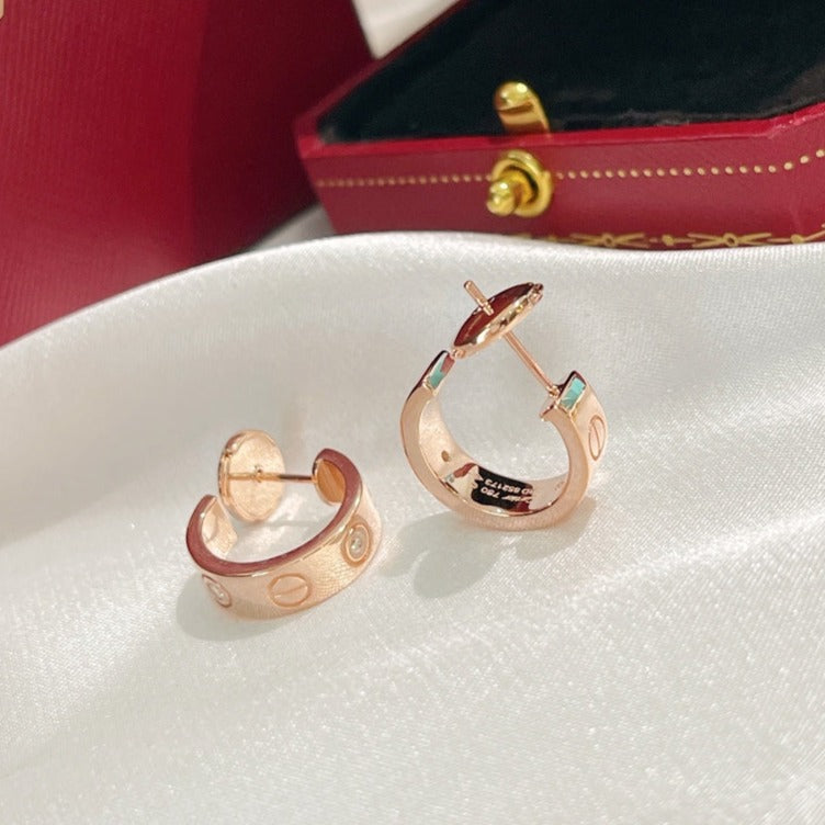 [LORA]LOVE EARRINGS 5.7MM 2 DIAMONDS