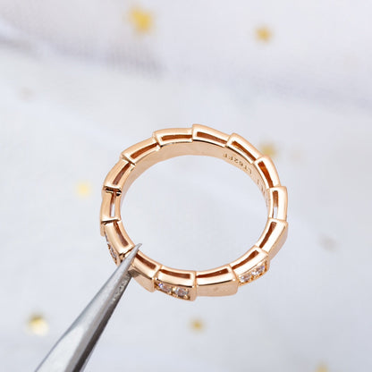 [LORA]SERPENTI RING PINK GOLD  3MM
