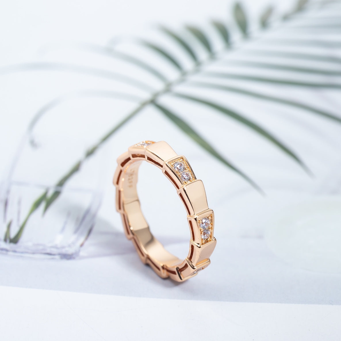 [LORA]SERPENTI RING PINK GOLD  3MM