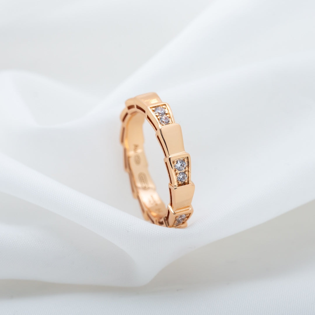 [LORA]SERPENTI RING PINK GOLD  3MM