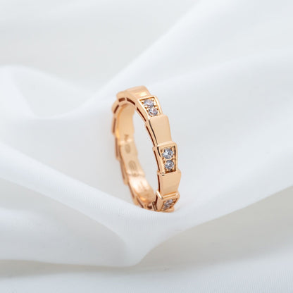 [LORA]SERPENTI RING PINK GOLD  3MM