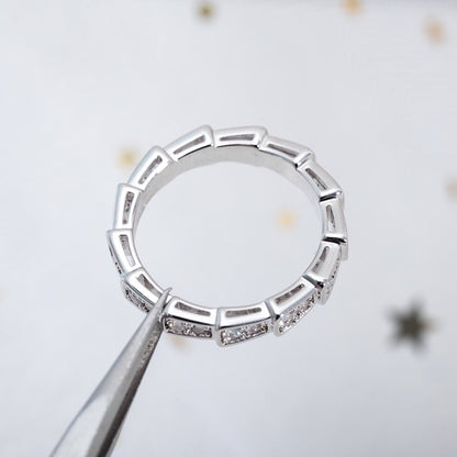[LORA]SERPENTI RING SILVER DIAMOND PAVED 3MM