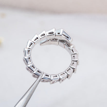 [LORA]SERPENTI RING SILVER DIAMOND PAVED 4MM