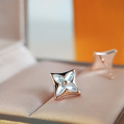[LORA]STAR MOP PINK GOLD EARRINGS