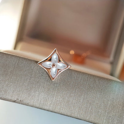 [LORA]STAR MOP PINK GOLD EARRINGS