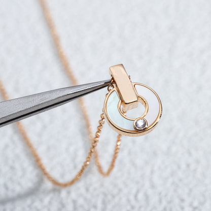 [LORA]GARI NECKLACE PINK GOLD MOP