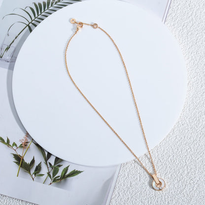 [LORA]GARI NECKLACE PINK GOLD MOP