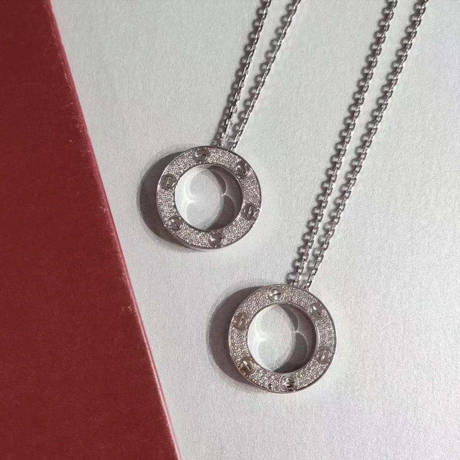 [LORA]LOVE NECKLACE ADJUSTABLE SILVER