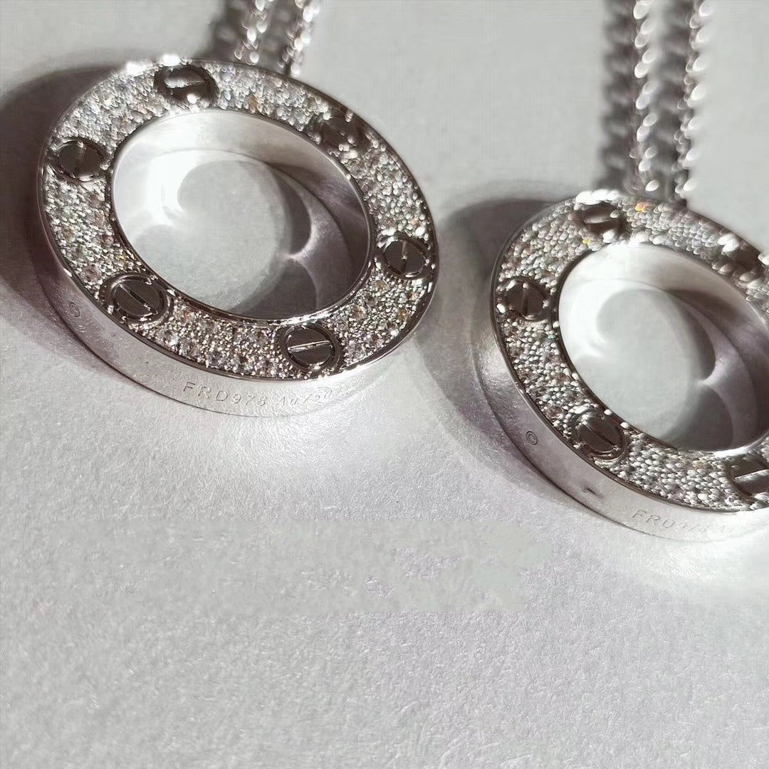 [LORA]LOVE NECKLACE ADJUSTABLE SILVER