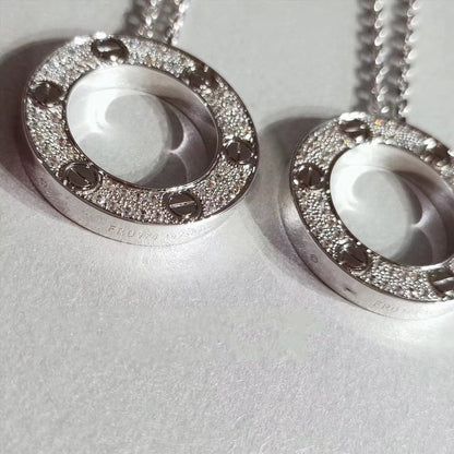 [LORA]LOVE NECKLACE ADJUSTABLE SILVER