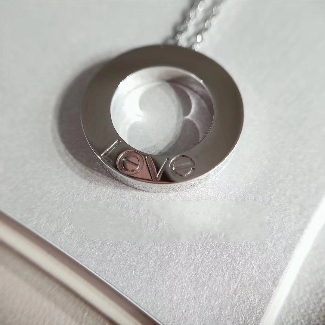 [LORA]LOVE NECKLACE ADJUSTABLE SILVER