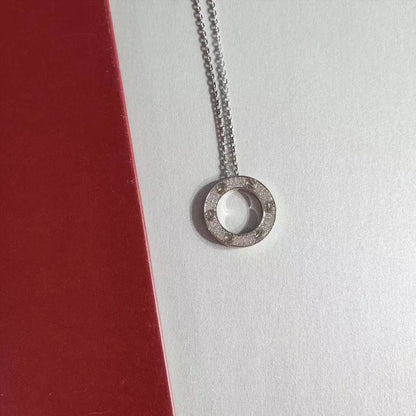 [LORA]LOVE NECKLACE ADJUSTABLE SILVER
