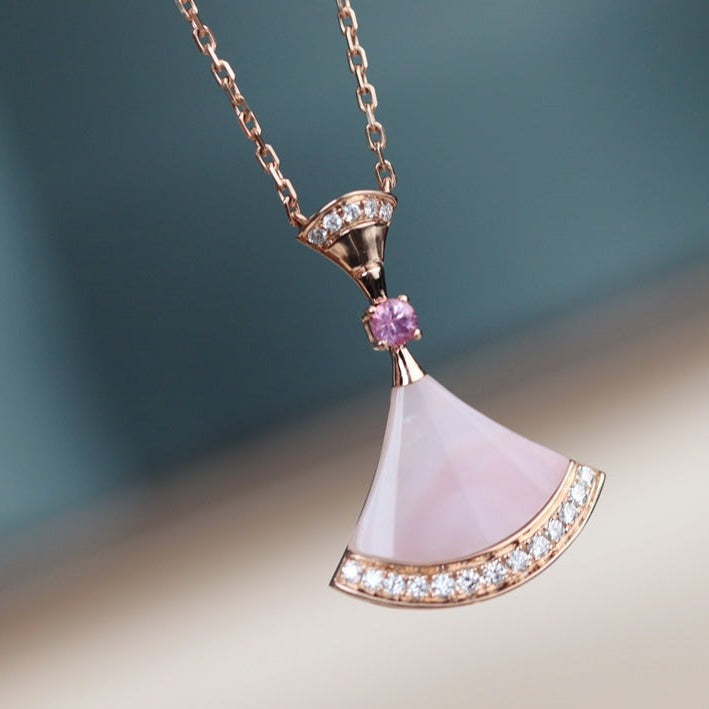 [LORA]DREAM NECKLACE PINK MOP DIAMOND