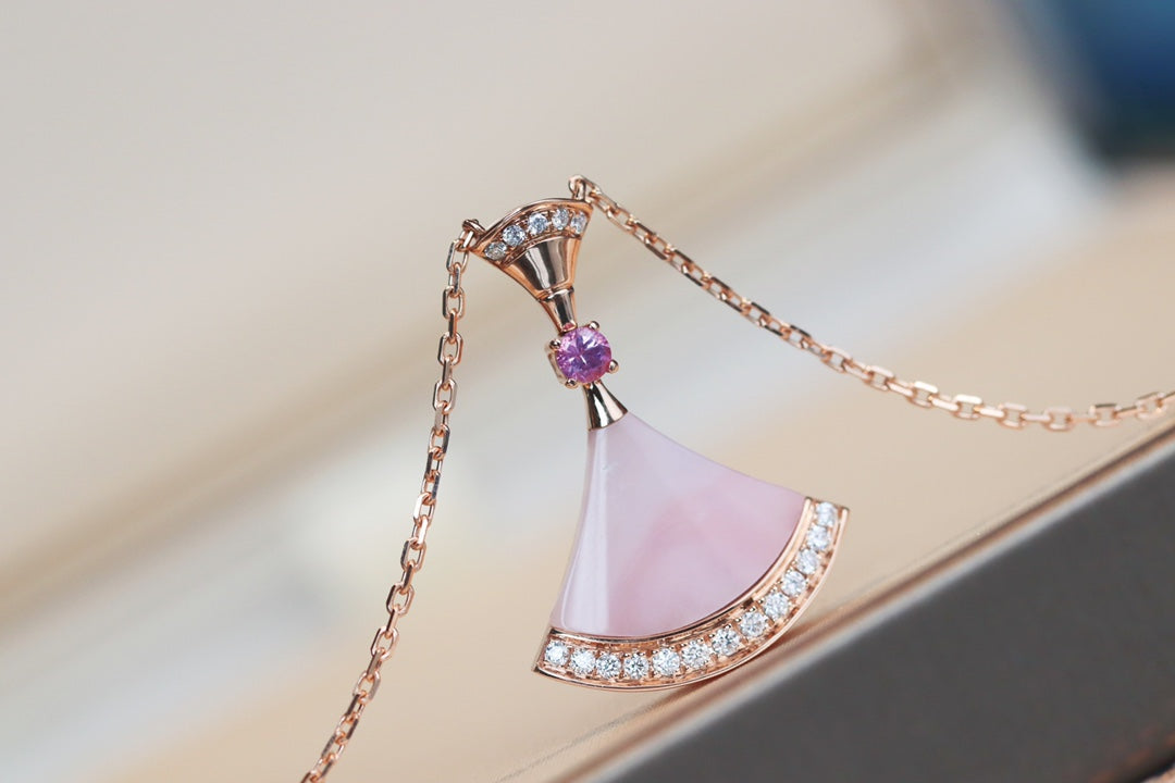 [LORA]DREAM NECKLACE PINK MOP DIAMOND