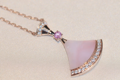 [LORA]DREAM NECKLACE PINK MOP DIAMOND