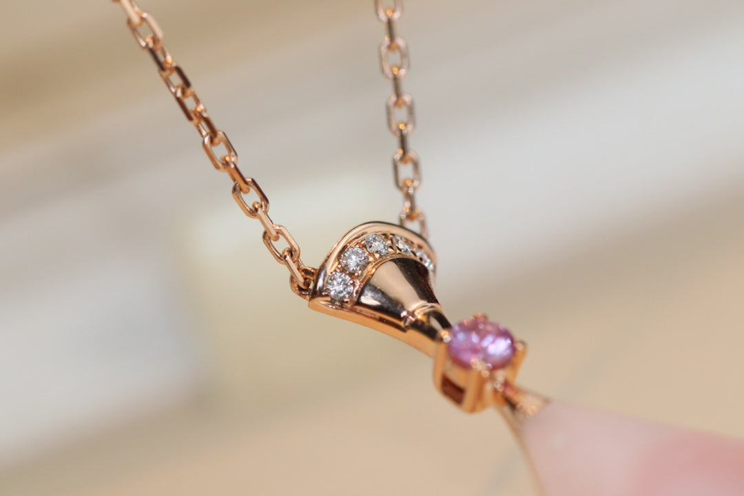 [LORA]DREAM NECKLACE PINK MOP DIAMOND