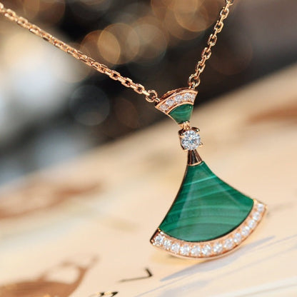 [LORA]DREAM NECKLACE MALACHITE DIAMOND