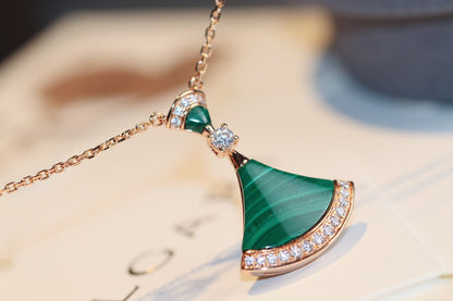 [LORA]DREAM NECKLACE MALACHITE DIAMOND