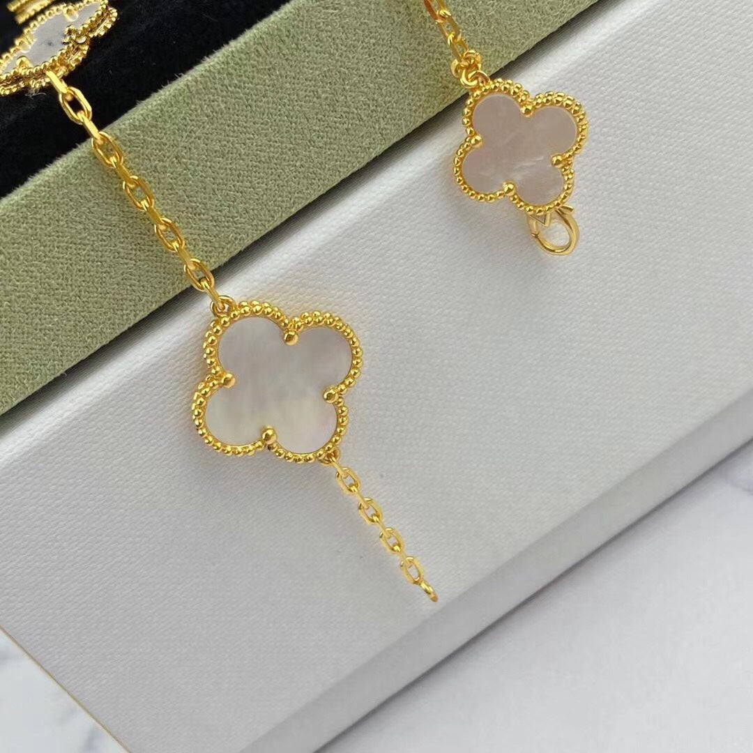 [Lora]MAGIC CLOVER MOP GOLD BRACELET 5 MOTIFS