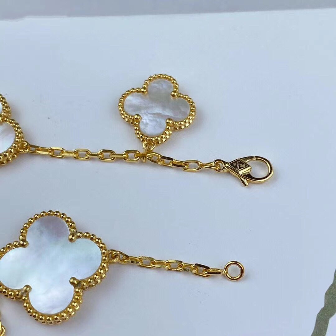 [LORA]MAGIC CLOVER MOP GOLD BRACELET 5 MOTIFS