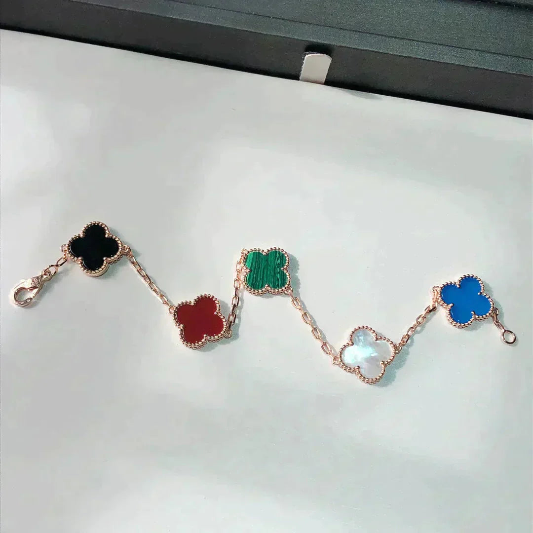 [LORA]CLOVER 5 MOTIFS MULTICOLOR BRACELET