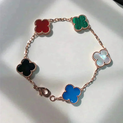 [LORA]CLOVER 5 MOTIFS MULTICOLOR BRACELET