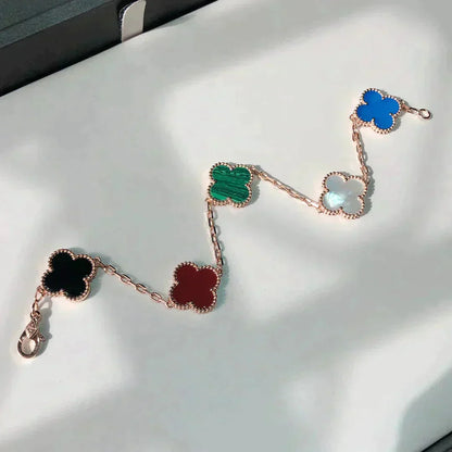[LORA]CLOVER 5 MOTIFS MULTICOLOR BRACELET