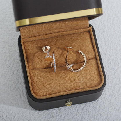 [LORA]JUSTE EARRINGS 12.75MM PINK GOLD DIAMOND