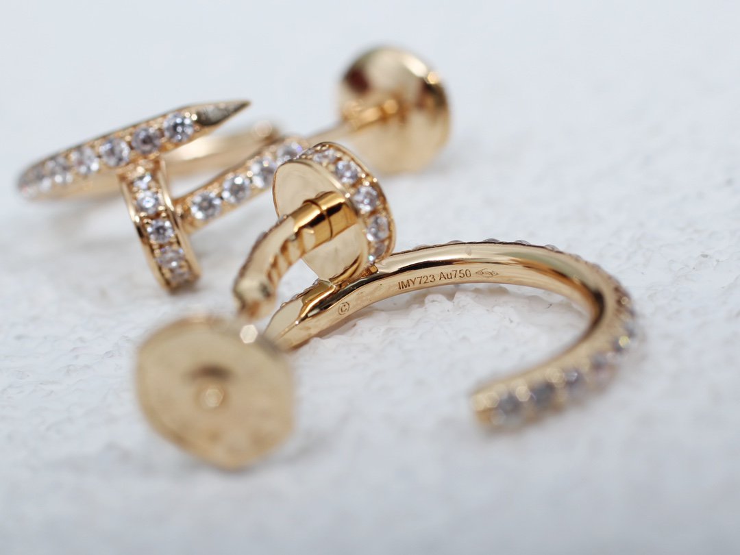 [LORA]JUSTE EARRINGS 12.75MM PINK GOLD DIAMOND