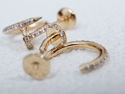[LORA]JUSTE EARRINGS 12.75MM PINK GOLD DIAMOND
